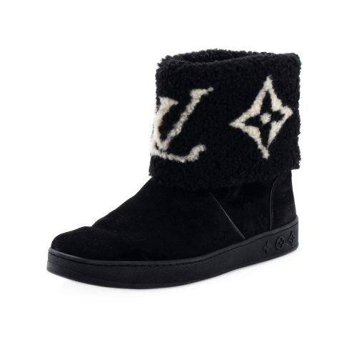 Women's Snowdrop Flat Ankle Boots Suede and Shearling