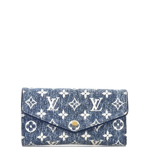 Sarah Wallet NM Monogram Jacquard Denim