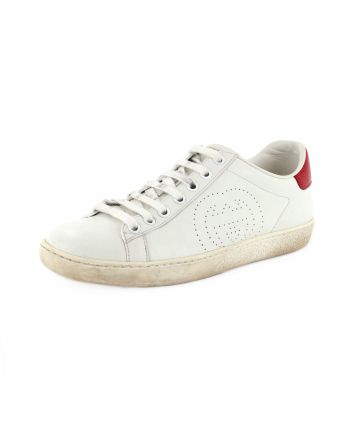 Interlocking G Ace Sneakers Perforated Leather