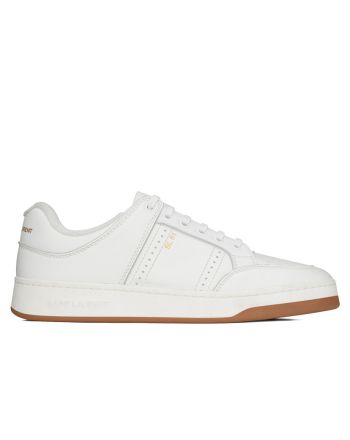 Saint Laurent Unisex Sl/61 Low-Top Sneakers In Smooth And Grained Leather White