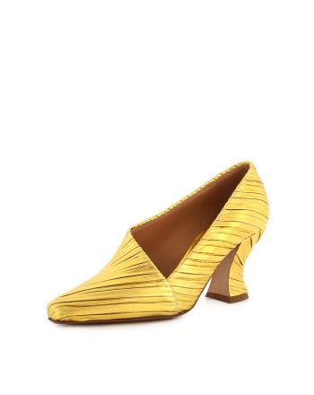 Women's Folded Almond Pumps Lame