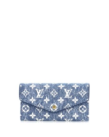 Sarah Wallet NM Monogram Jacquard Denim