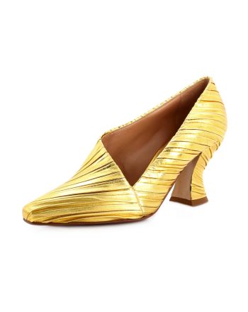 Women's Folded Almond Pumps Lame