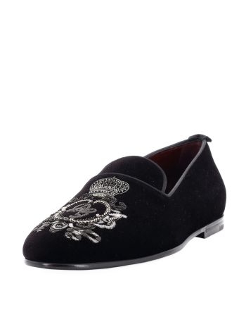 Men's Leonardo Slippers Embroidered Velvet