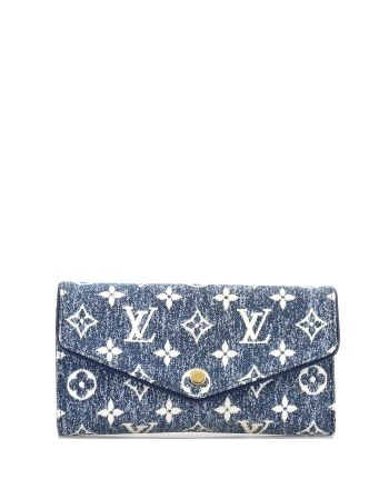 Sarah Wallet NM Monogram Jacquard Denim